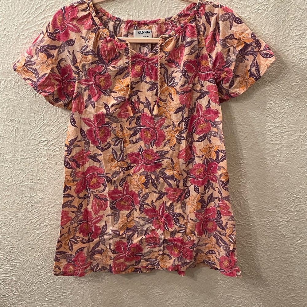 Old Navy kids Floral dress- Pink and Orange